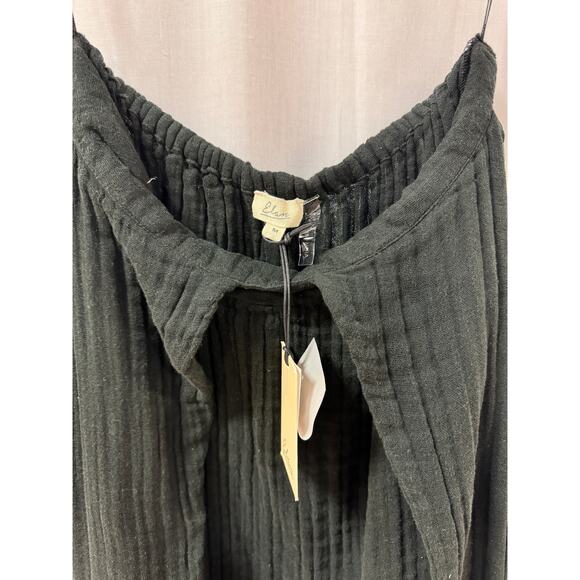 NWT Elan Gauze Sleeveless Halter Neck Midi Dress Charcoal Black Women's Size M - Picture 8 of 11